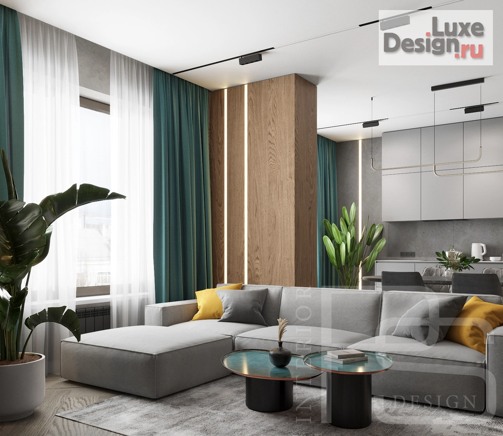 Дизайн интерьера двухкомнатной квартиры "Квартира в Санкт-Петербурге (ЖК Притяжение) " (фото 1)