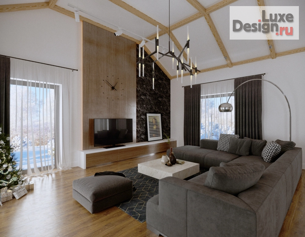 Дизайн интерьера коттеджа "Дизайн-проект жилого дома в современном стиле." (фото 1)