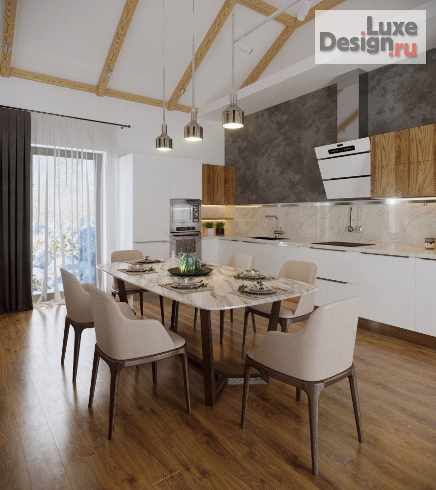 Дизайн интерьера коттеджа "Дизайн-проект жилого дома в современном стиле." (фото 6)