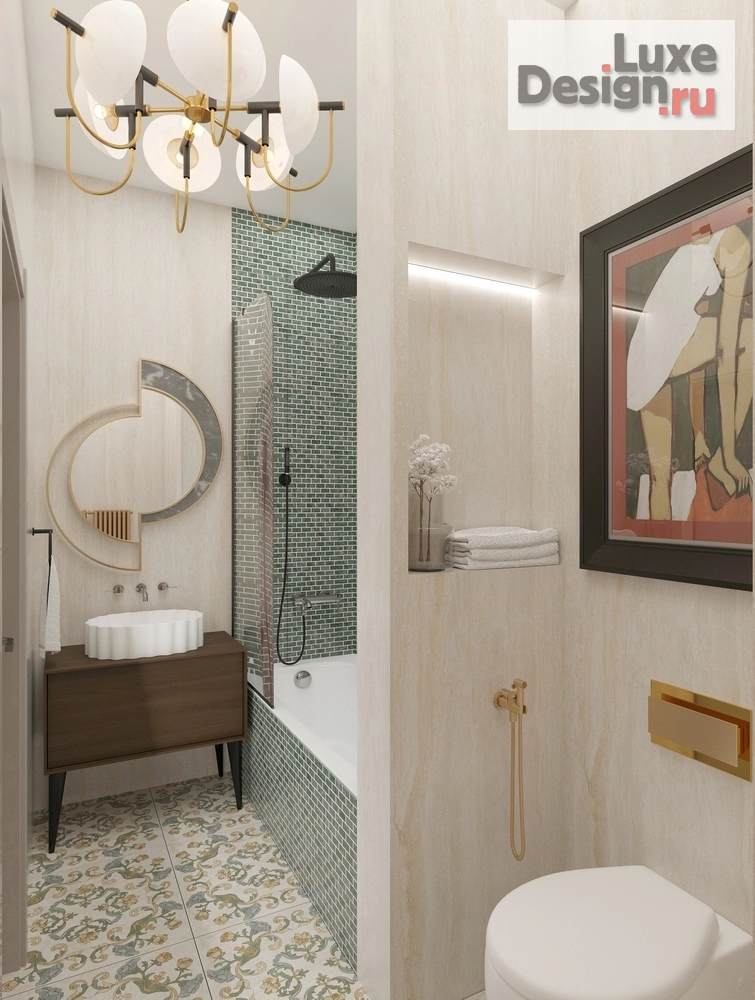 Дизайн интерьера трехкомнатной квартиры "Яркое решение для квартиры в ЖК SCANDIS OZERO" (фото 9)