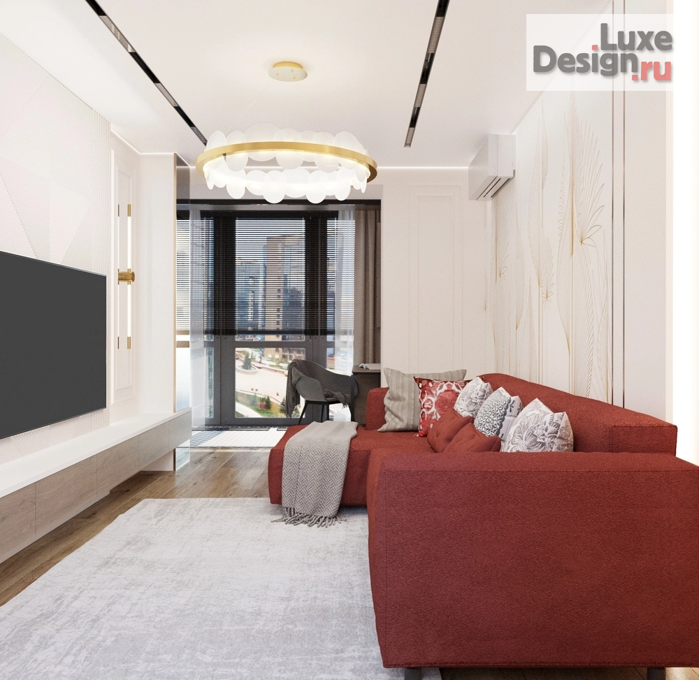 Дизайн интерьера двухкомнатной квартиры "Дизайн Квартиры в ЖК Scandis Ozero для молодой девушки" (фото 2)