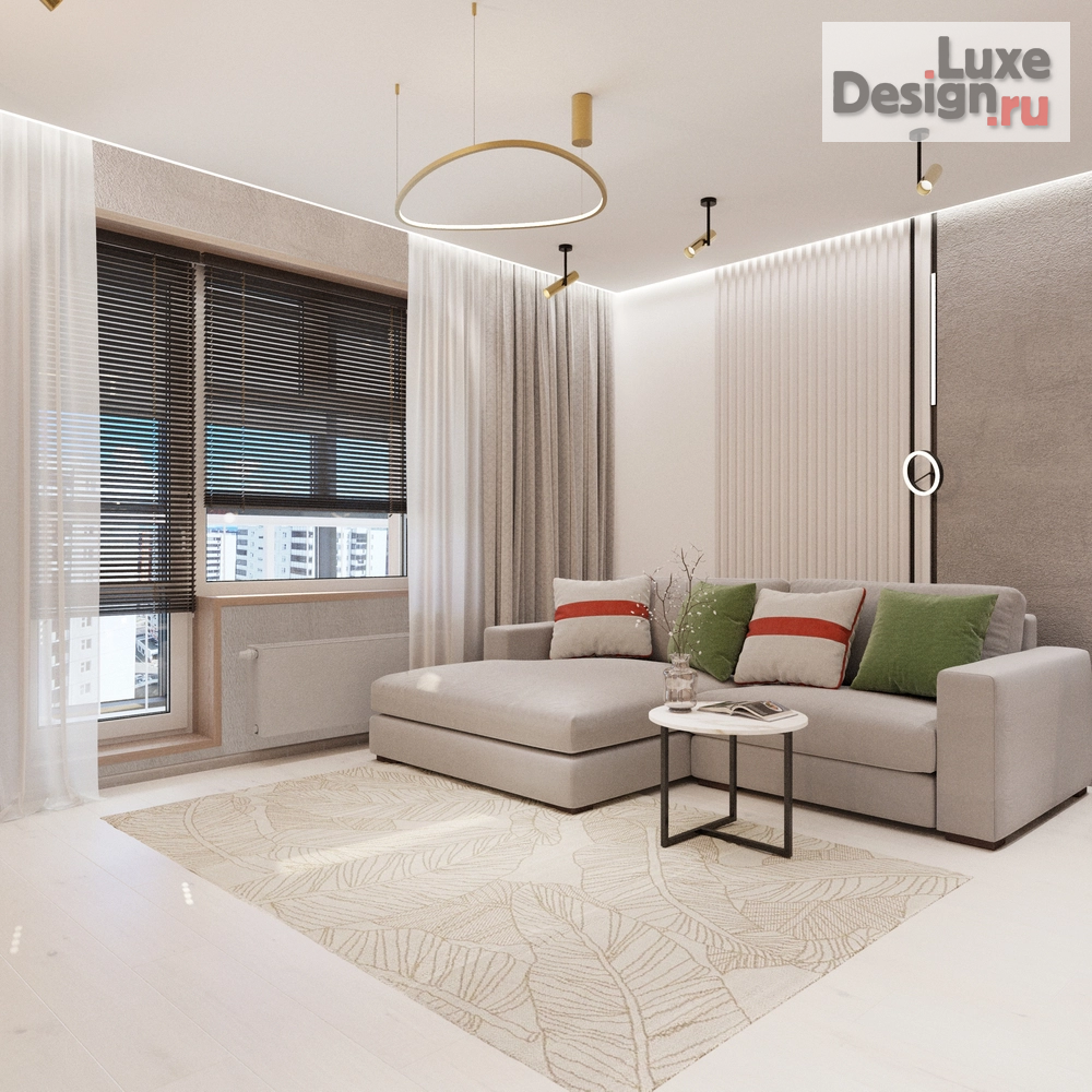 Дизайн интерьера двухкомнатной квартиры "Небольшая уютная квартира расположенная в живописном месте нашего города, с видом на сосны и горы " (фото 2)