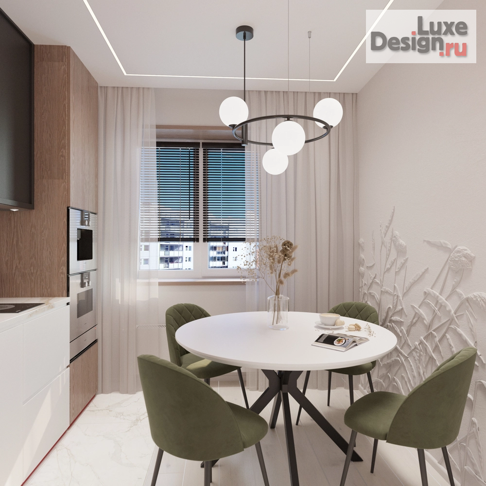 Дизайн интерьера двухкомнатной квартиры "Небольшая уютная квартира расположенная в живописном месте нашего города, с видом на сосны и горы " (фото 17)