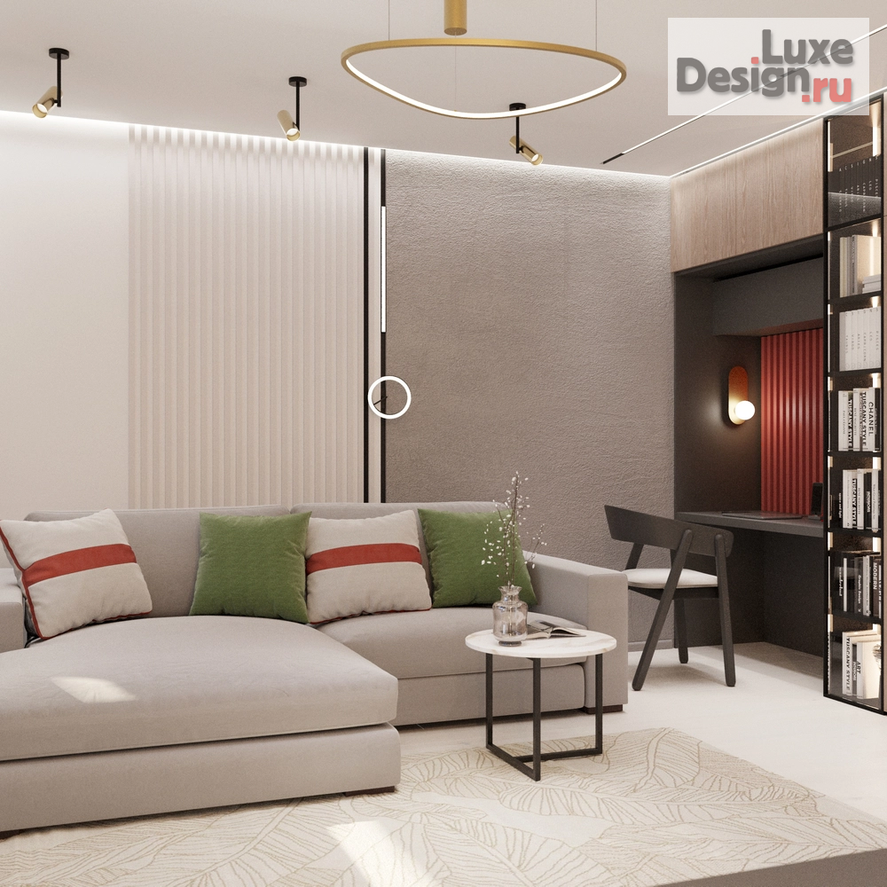 Дизайн интерьера двухкомнатной квартиры "Небольшая уютная квартира расположенная в живописном месте нашего города, с видом на сосны и горы " (фото 1)