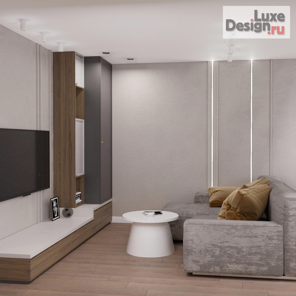 Дизайн интерьера трехкомнатной квартиры "ЖК на ул.Спандаряна" (фото 3)