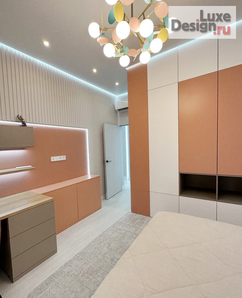 Дизайн интерьера четырехкомнатной квартиры ""Краски осени​" Дизайн​ проект квартиры в ЖК Преображенский" (фото 16)