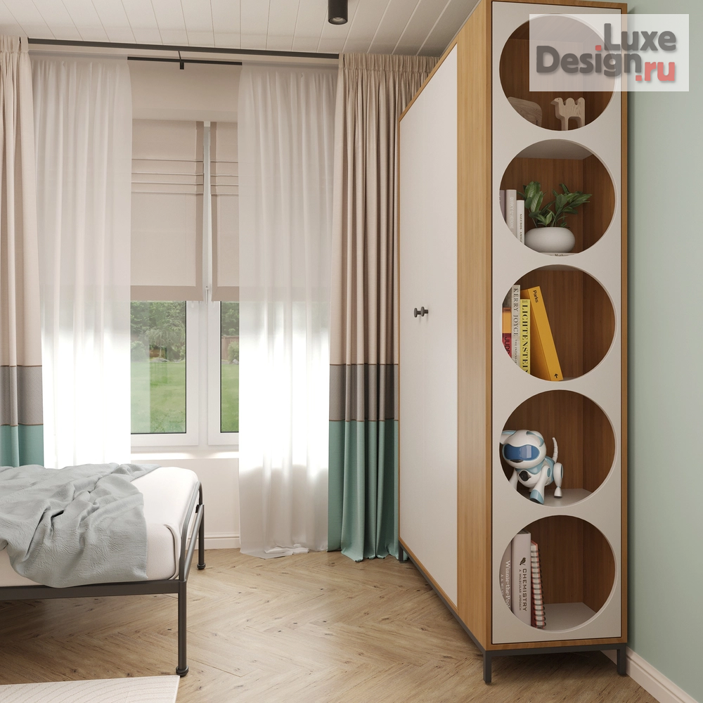 Дизайн интерьера загородного дома "Дом в пос. Манский с мятными акцентами ,как напоминание о весне, юности и прохладной свежести." (фото 9)