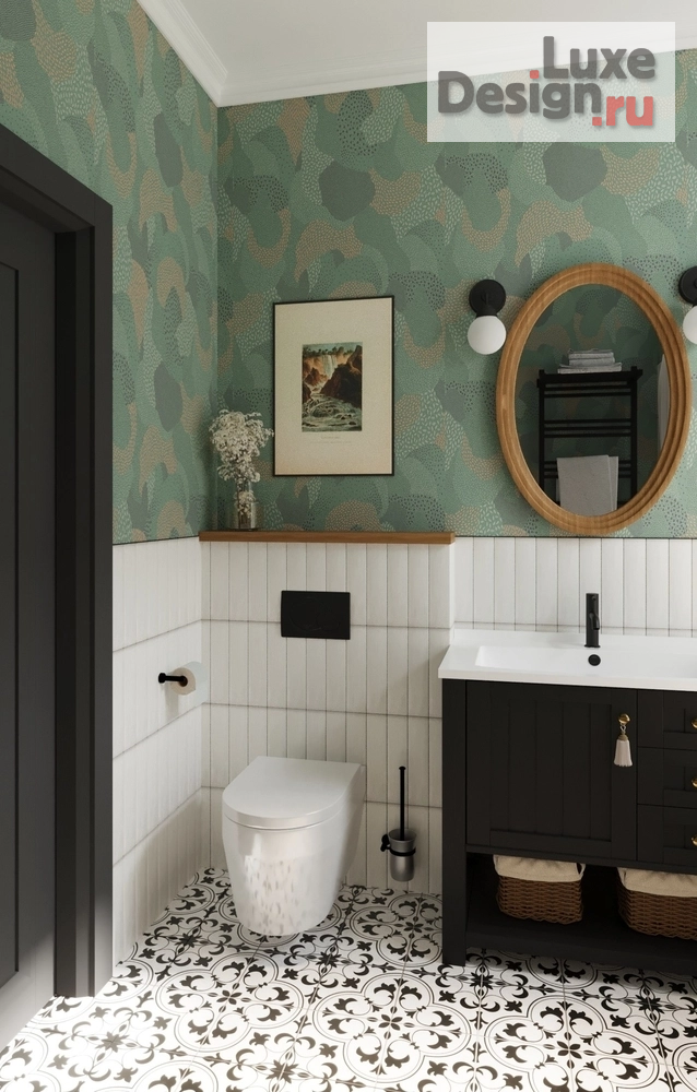 Дизайн интерьера загородного дома "Дом в пос. Манский с мятными акцентами ,как напоминание о весне, юности и прохладной свежести." (фото 17)