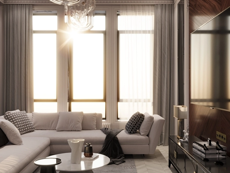 Дизайн интерьера частного интерьера в Красноярске "Роскошь неоклассики"