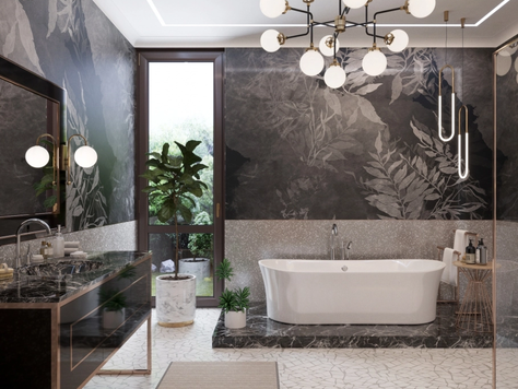 Дизайн интерьера ванной в Красноярске "Дизайн-проект ванной комнаты в частном жилом доме."