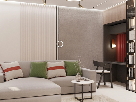 Дизайн интерьера двухкомнатной квартиры в Красноярске "Небольшая уютная квартира расположенная в живописном месте нашего города, с видом на сосны и горы "